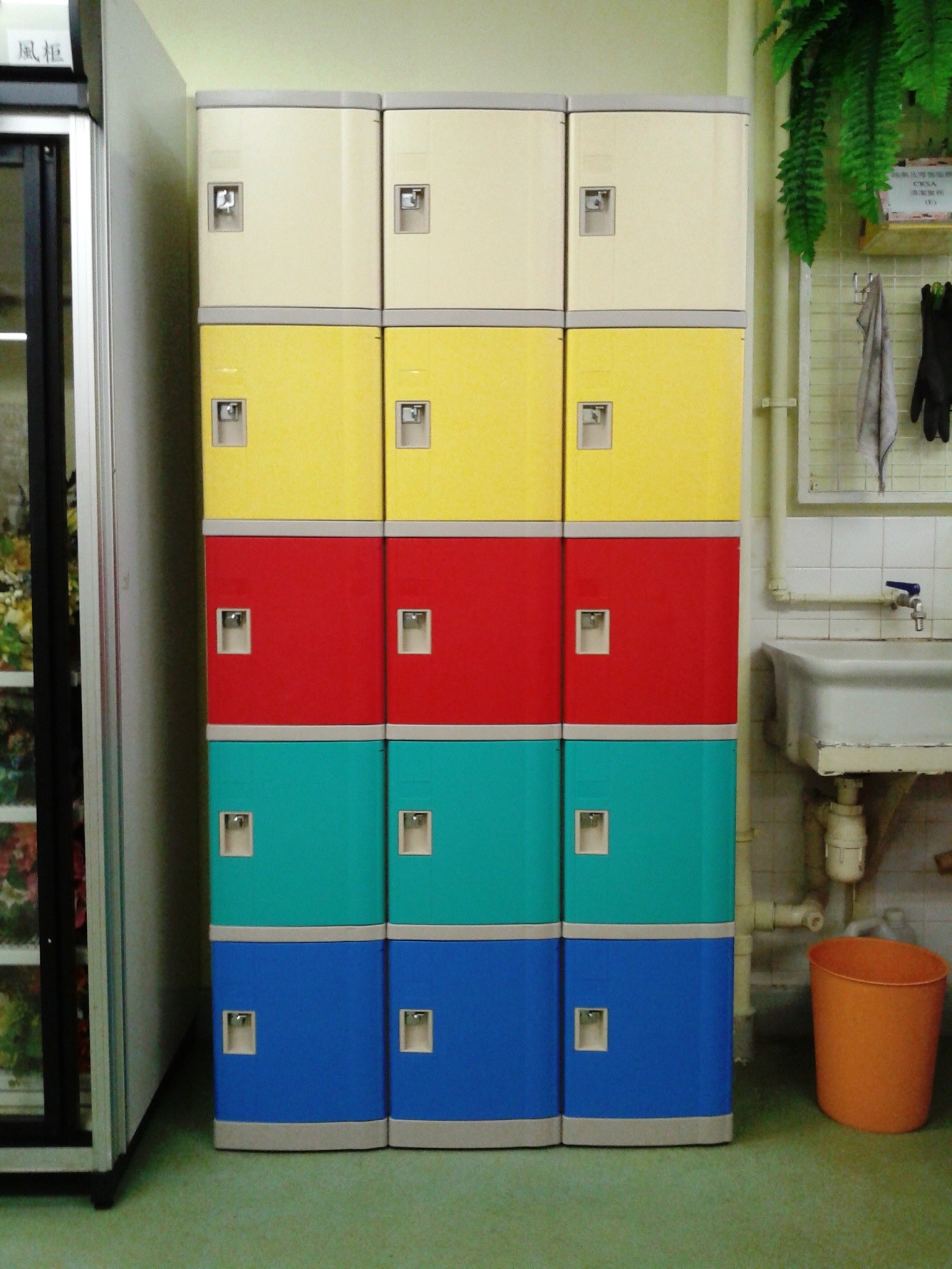 Safety Plastic Gym Lockers Blue Door Locker Room Lockers With Cam Lock