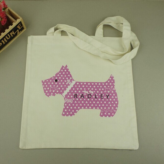 customized eco friendly calico canvas cotton tote bag