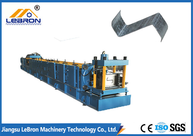 PLC Control Z Channel Roll Forming Machine Blue Color Long Time Service