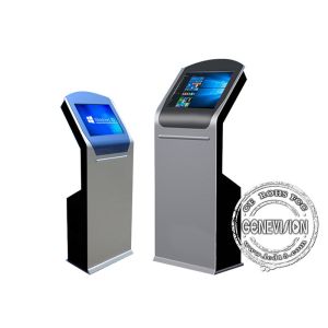Braille Keyboard Trackball Inbuilt 22" Queue PCAP Touch Screen Kiosk With