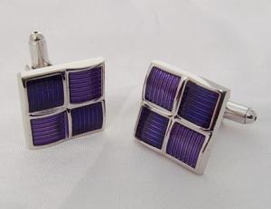  Hot Fashion Stainless Steel Purple Laser Engraving custom cufflinks ​ Manufactures
