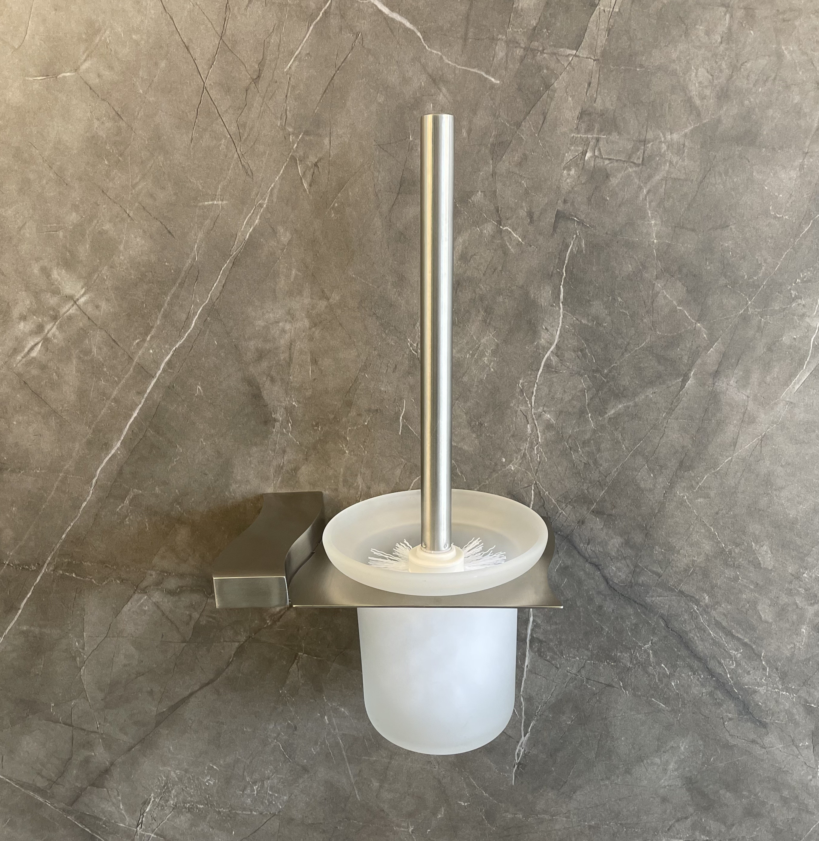 Nickel Stainless Steel Toilet Brush Holders Durable OEM ODM