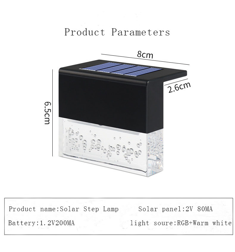 Outdoor 1.2V Light Control LED Solar Wall Lamp , Solar Fence Lights Solar Step Lamp IP55 3500K
