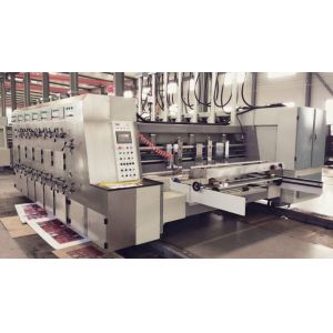 Flexo Ink Printing Slotting Die Cutting Machine PLC Automatic Program Control