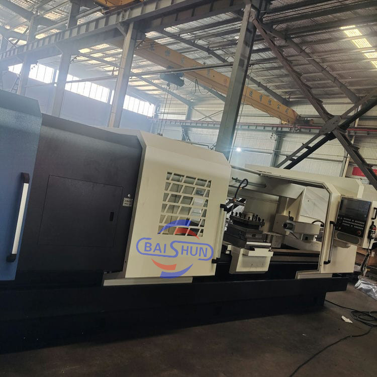 Economic CNC Metal Cutting Machine Pipe Threading Lathe With Large Spindle Bore