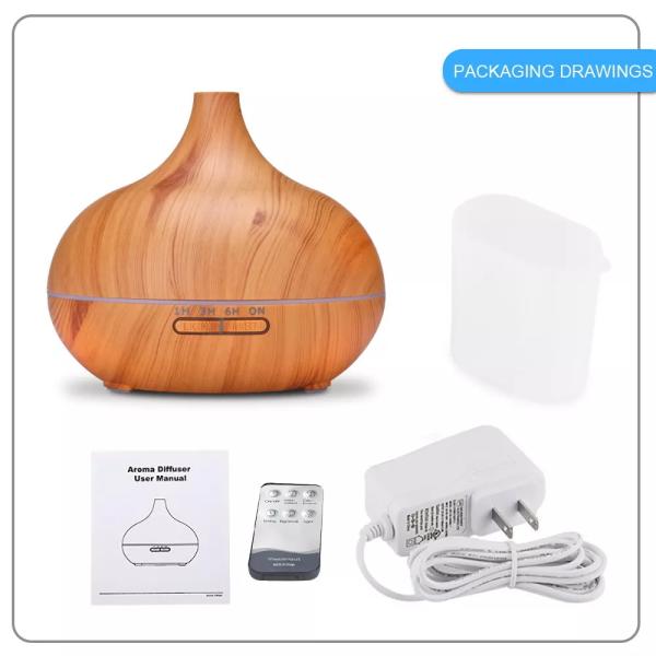 FCC 500ml Remote Control Cool Mist Ultrasonic Aromatherapy Diffuser With Mute
