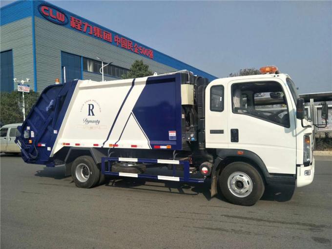 4x2 6 Tires Compressor Garbage Truck Of Sinotruk Howo7 8M3-10M3
