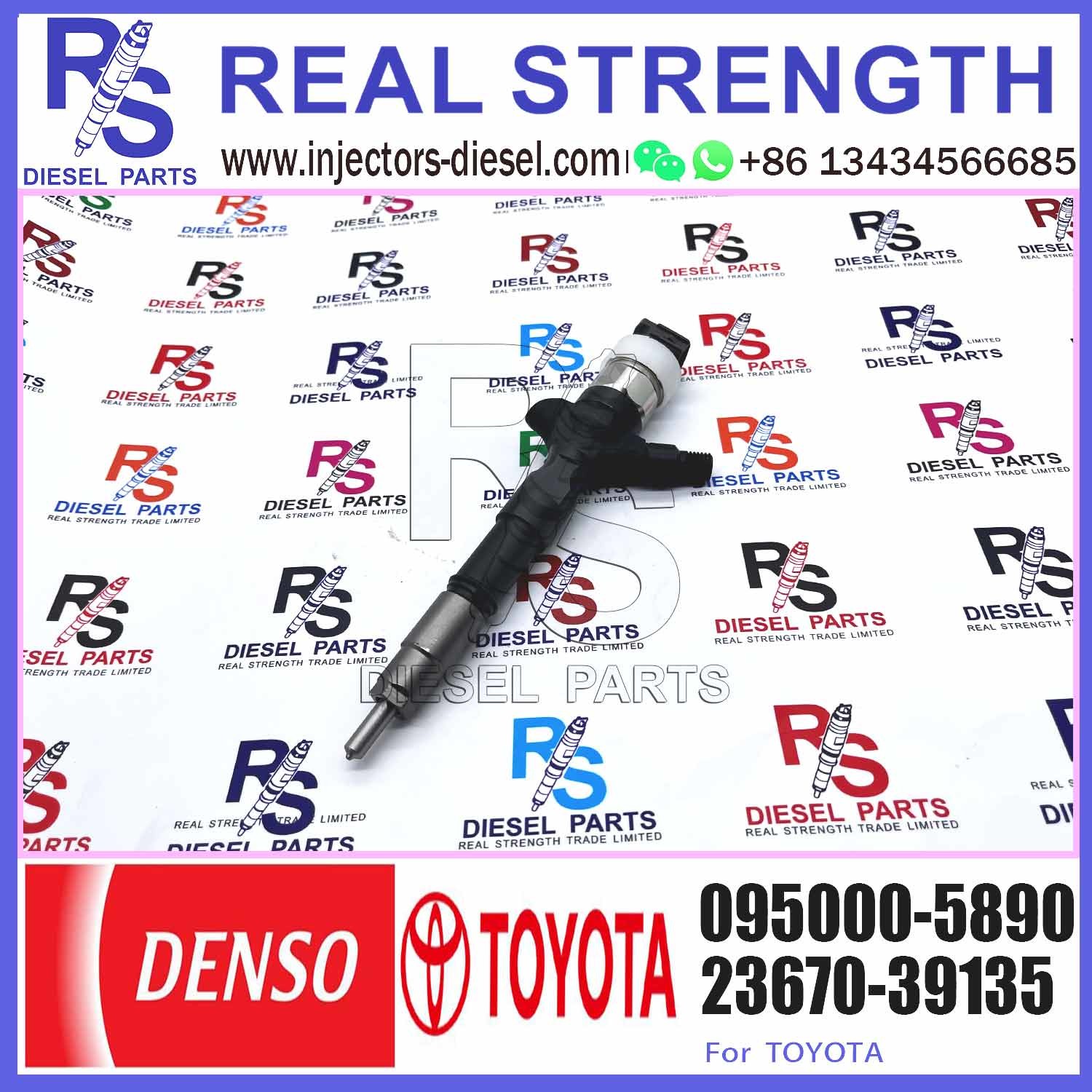 1KD-FTV Common Rail Fuel Nozzle Injector 095000 5890 0950005890 095000-5890 For Toyota 1KD-FTV