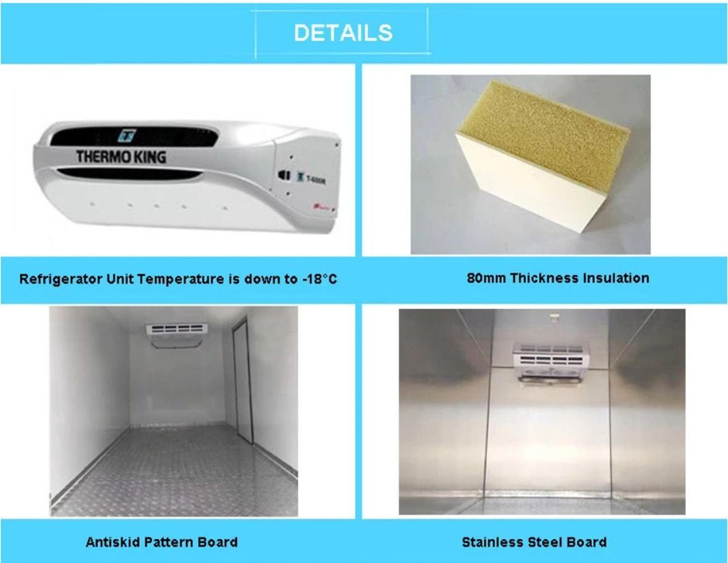 Dongfeng Refrigerator Cargo Cooled Cooling Food Refrigerated Van Freezer Box Transport Truck