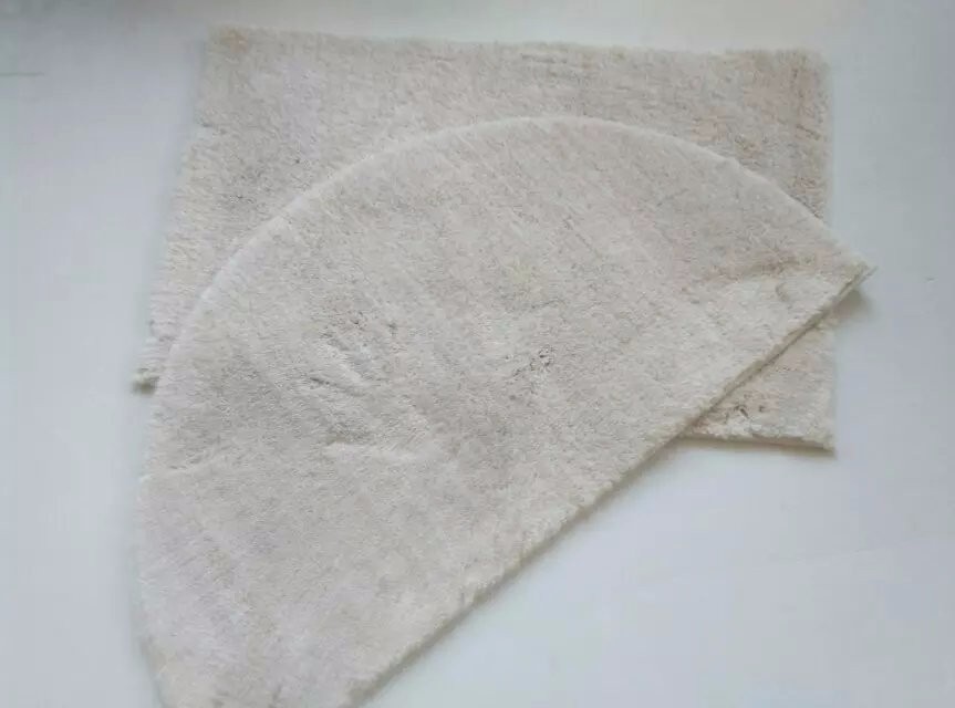 Half round shaggy microfiber entrance mat