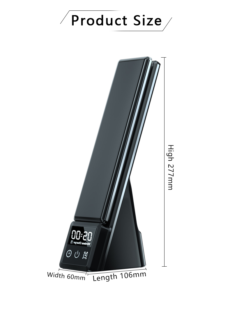 Multifunctional Wireless Charging Table Lamp with ABS Material and Folding Bracket