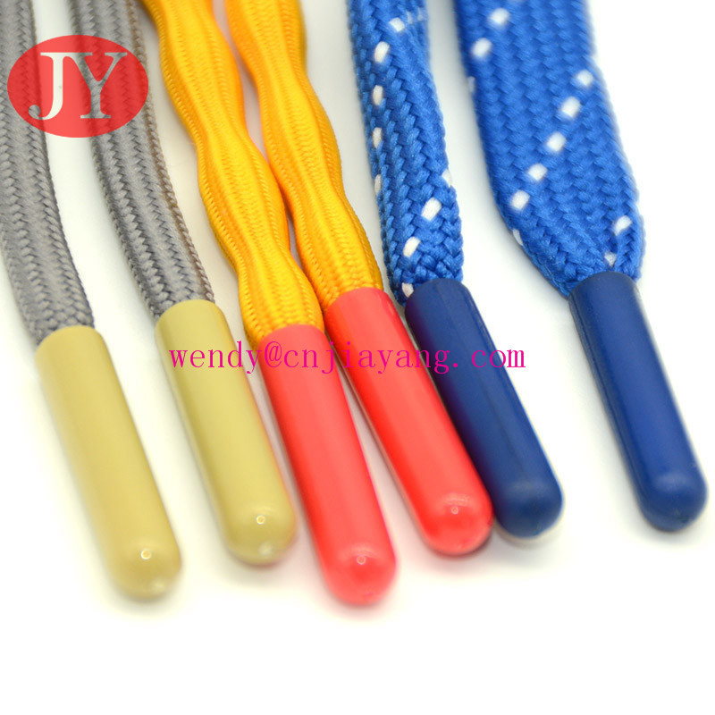blue color ABS plastic shoelace tips Drawcord end cap tips