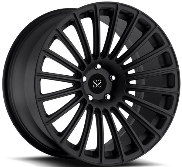 Matt Black Multi Spokes Forged 1PC Aluminum Alloy Rims 22x10 For Mercedes Benz