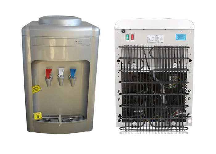 Desktop Hot Warm Cold Water Dispenser With 3 Taps Silver Painting Color