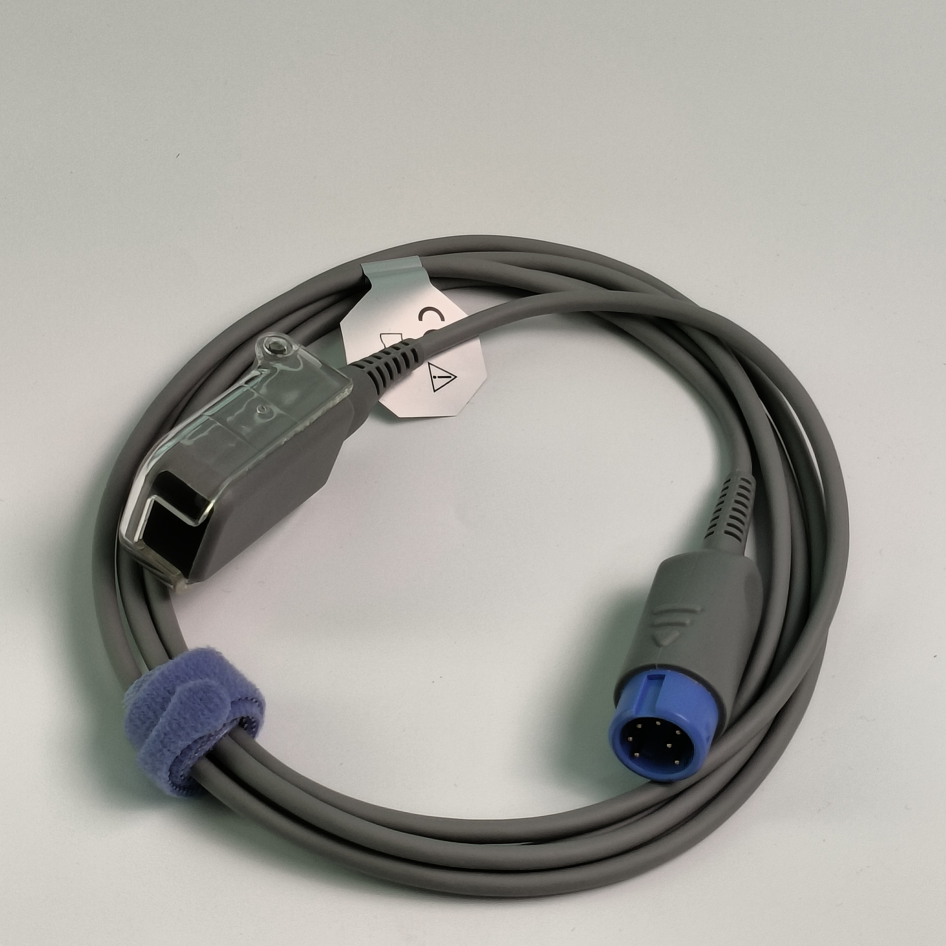 REF SHEC3 Blood Oxygen Extension Cable 2M Blue Round Head Single Slot 7 Pin L 2.0 Meters