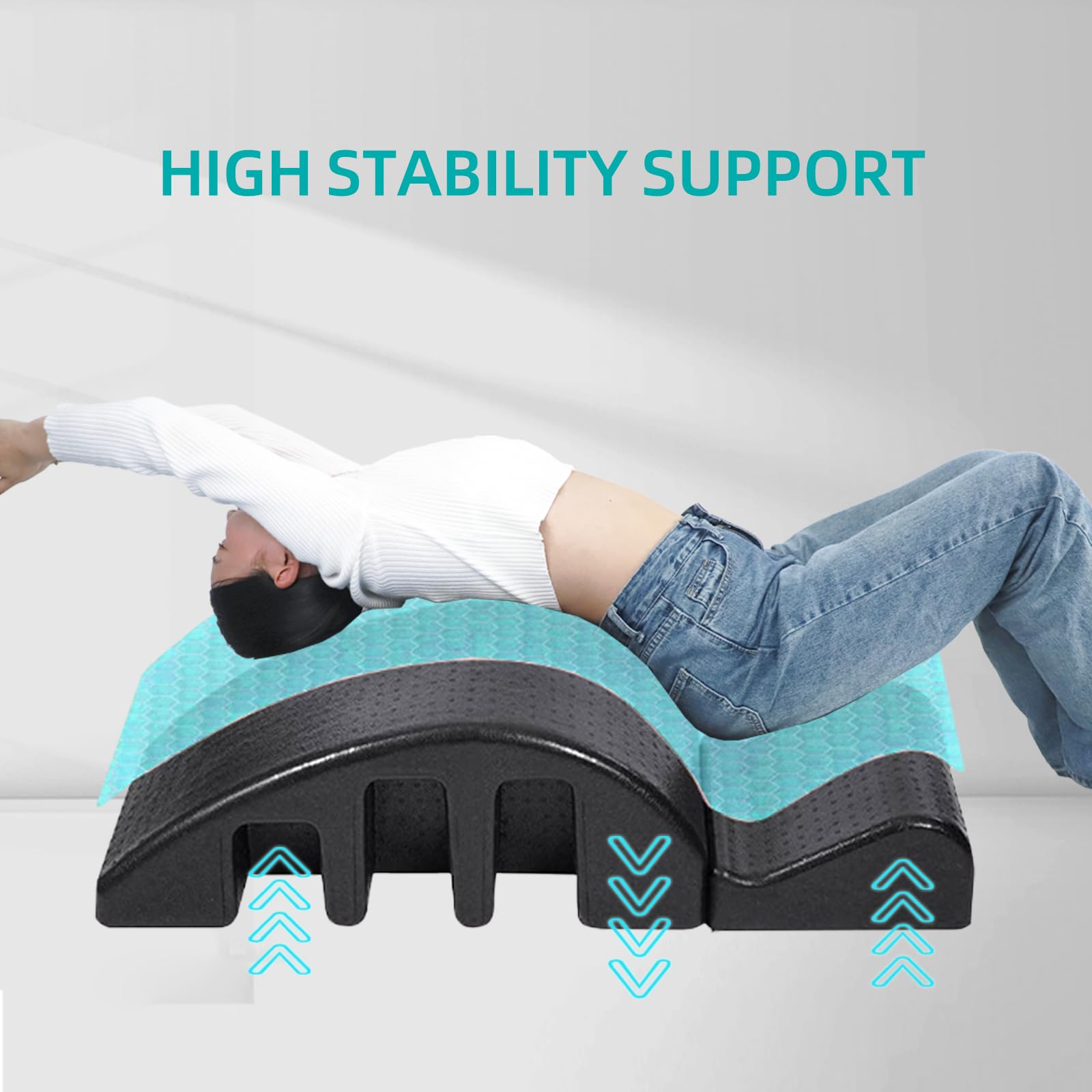 Black Spine Rehabilitation Device Pilates Corrector Step Core Strengthening Stretching