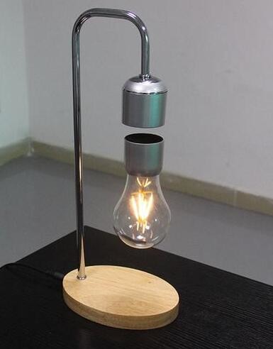 wooden base magnetic levitation floating pop led lamp light bulb for decor home