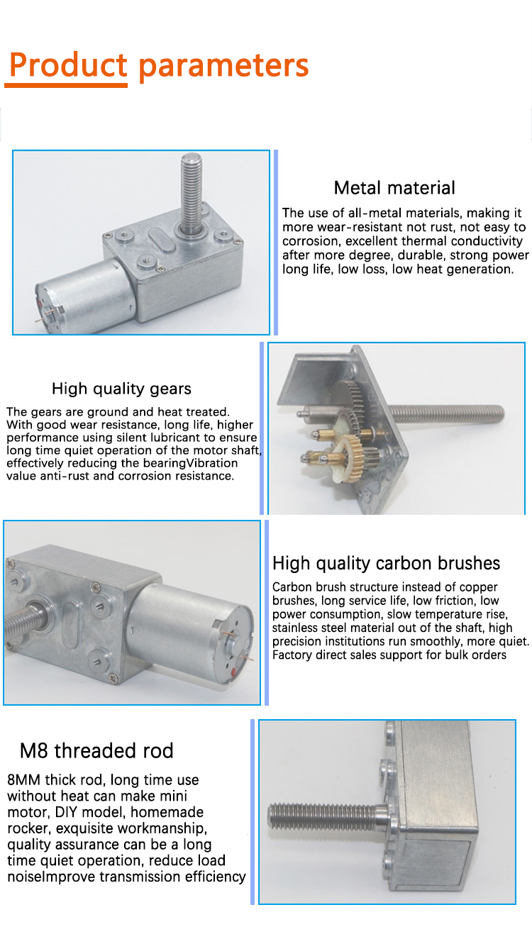 Bldc Worm Gear Dc Motor 24V 12v Brushless High Torque Electric
