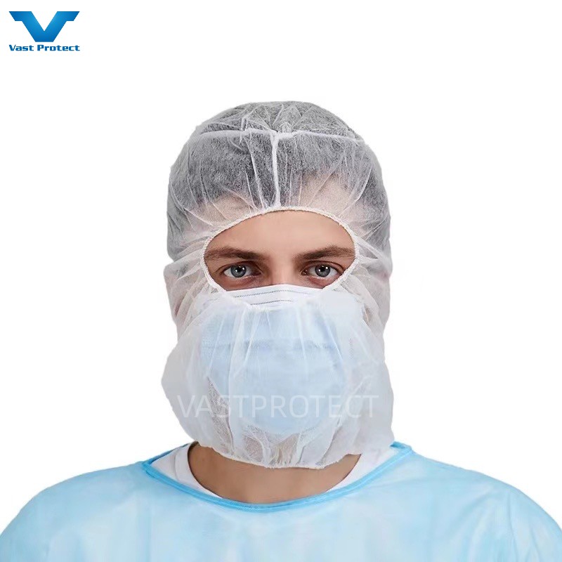Customized Logo 18GSM Non Woven PP Ninja Balaclava Astronaut Space Cap For Protection