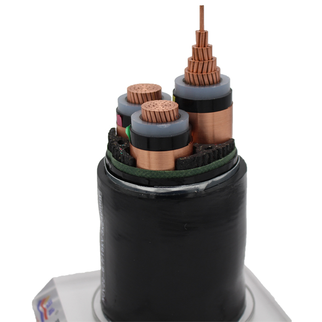 25mm-150mm 4 Core Copper Armoured High Voltage XLPE Power Cable for MV TUV 33kV-500kV