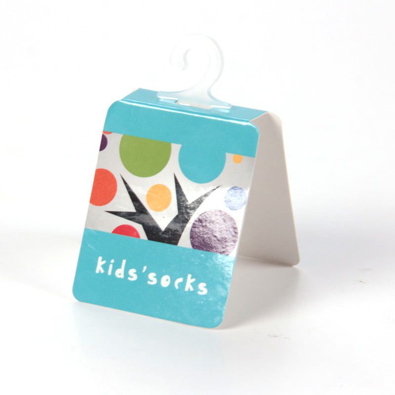 250gsm Custom Printed Header Cards Supermarket Sock Hang Tags