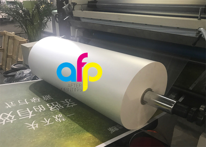 Customized Size Glossy / Matt Lamination Roll , Plastic Clear Laminate Roll