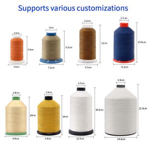 UV Protect 210d/3 White Polyester Heavy Duty Sewing Threads for POLYESTER /