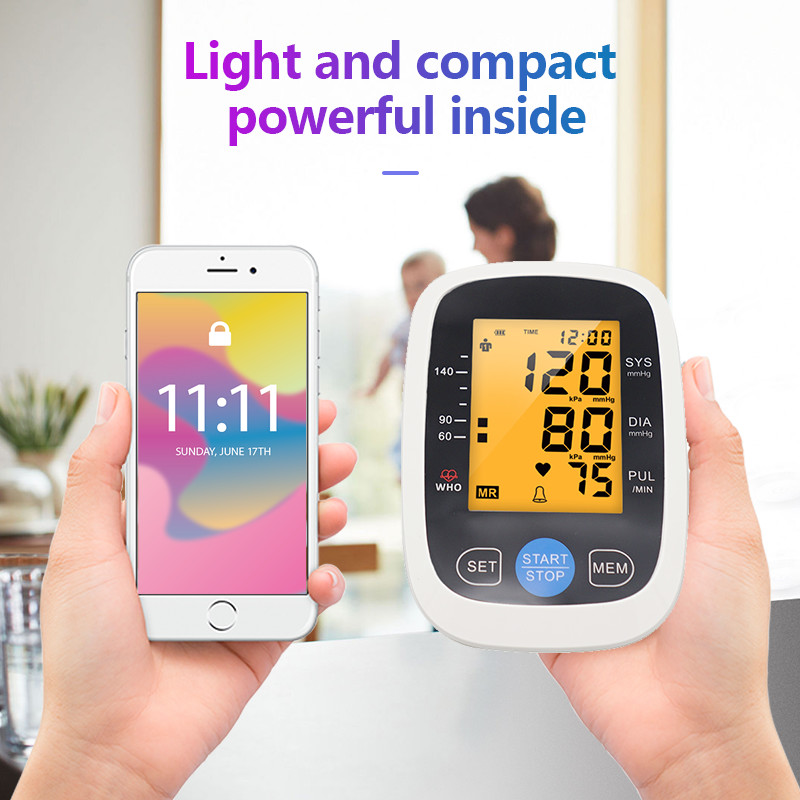 DC6V Digital Blood Pressure Monitors Rechargeable Electronic BP Monitor