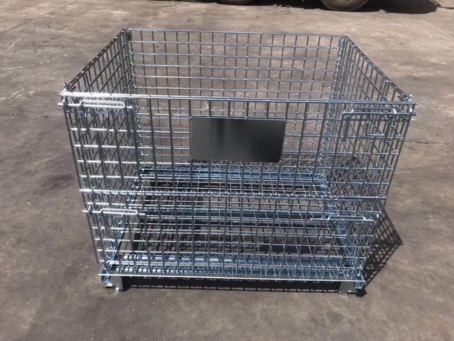Customized Q195 steel Stackable Wire Mesh Baskets Wire Mesh Storage Boxes