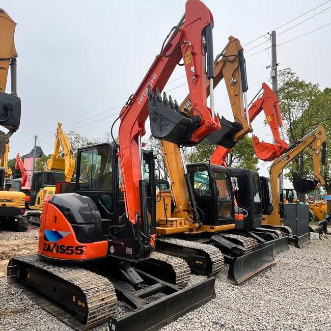 Used Crawl Excavator HItachi ZX55-5A Mini 0.19m3 Bucket Capacity For Construction