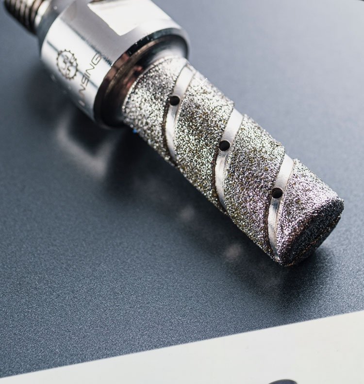 6mm Vacuum Brazed Diamond Finger Bits for Marble Drilling Feed Rate 24-48" per minute