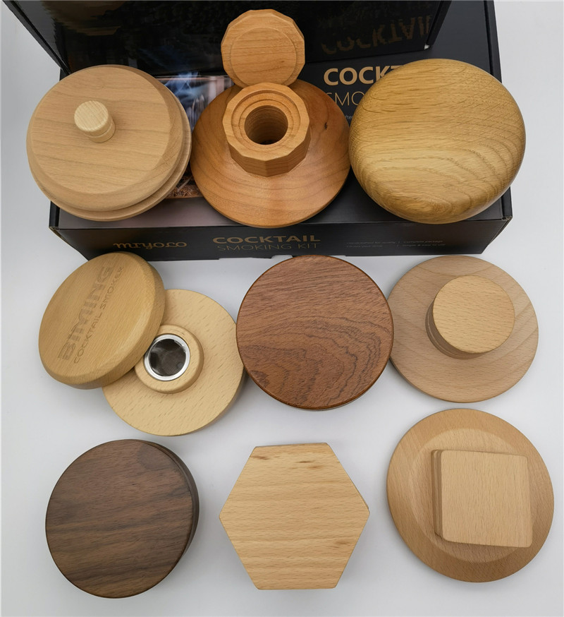 New Design Wood Cocktail Smoker Kit with Torch Customize Whiskey Cocktail Smoker Kit With Wood Chips Spoon