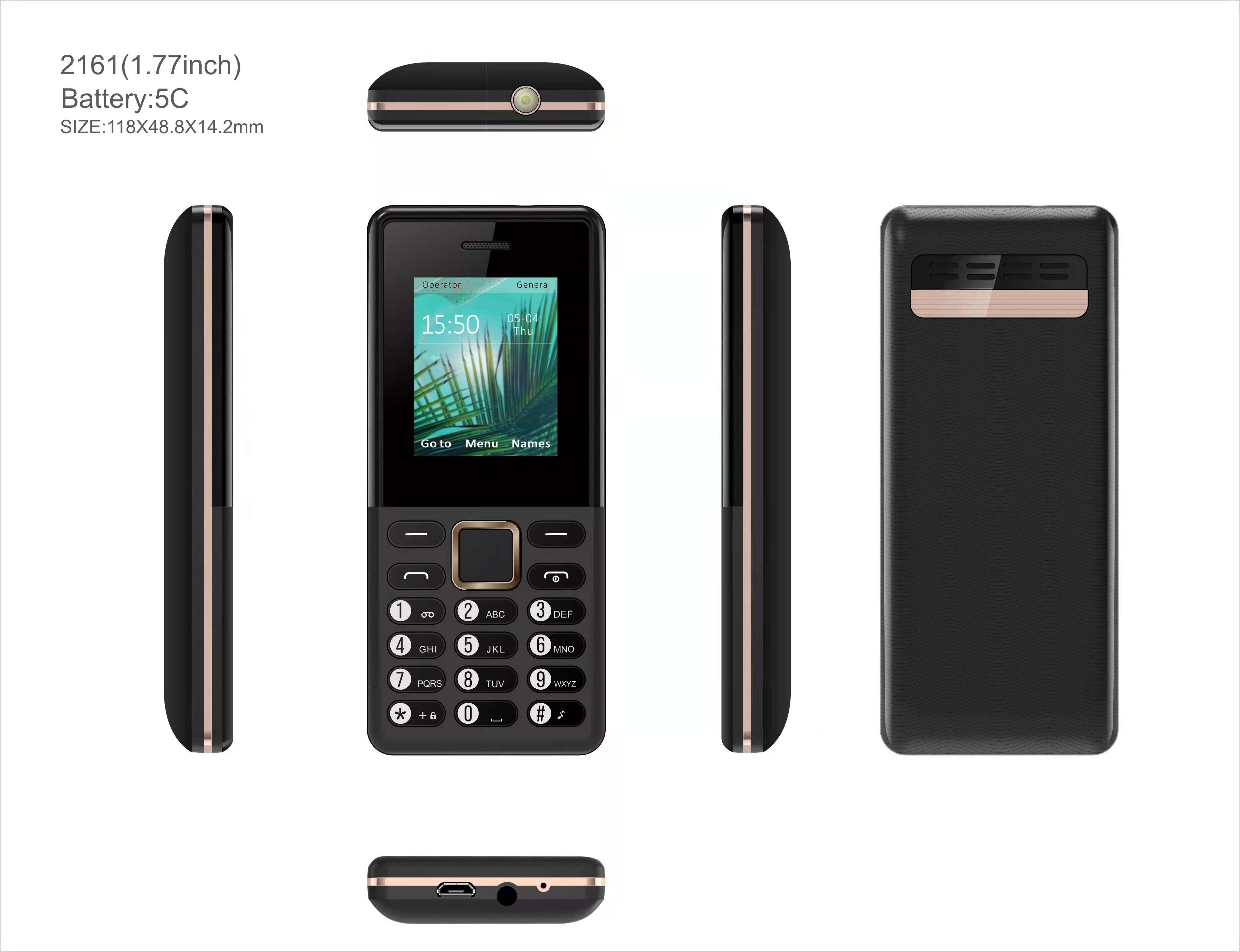 2G 3G Keypad Mobile Phones 5C 600mAh Multi Lauguage For Elderly