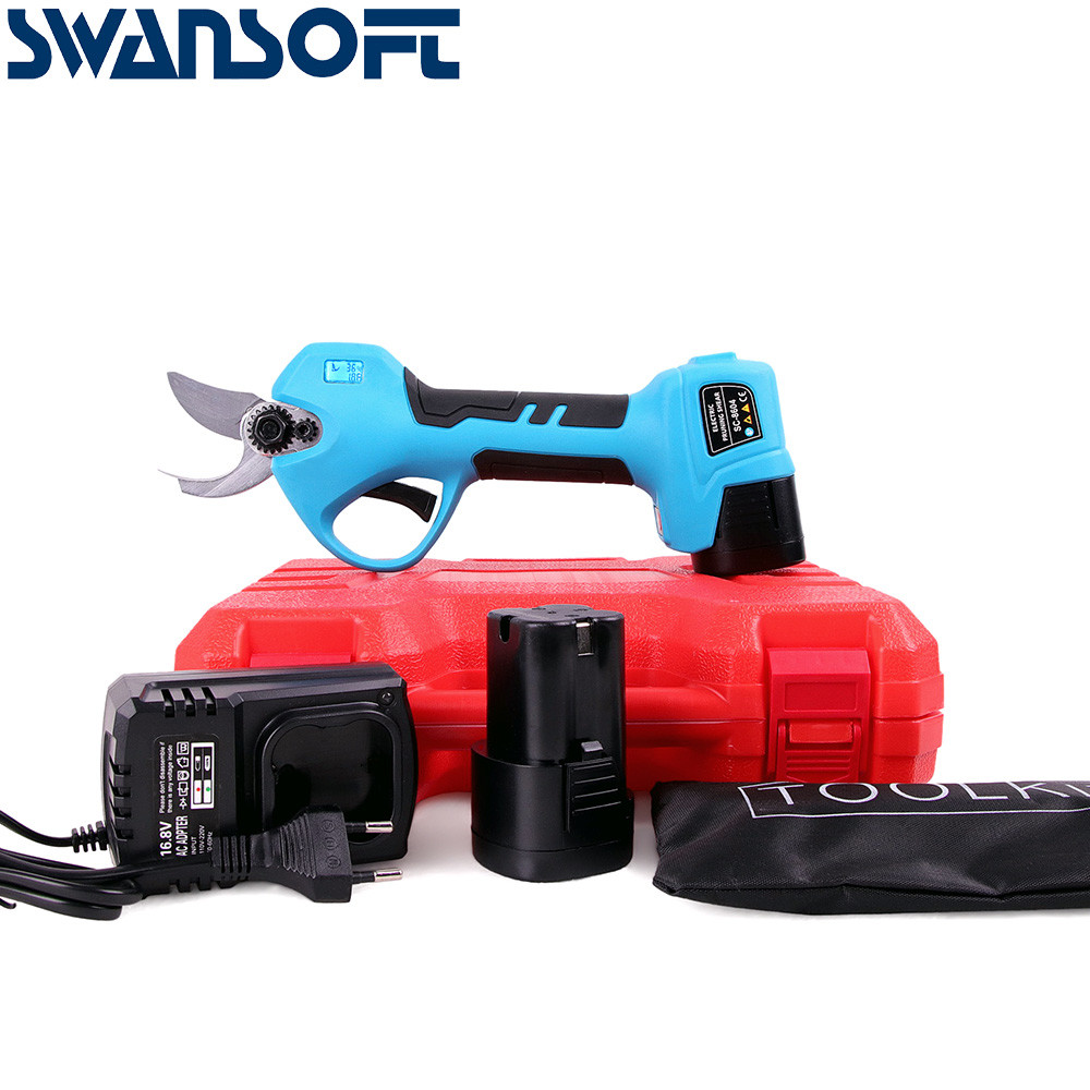 Swansoft Electric Pruning Shears Scissors HD Digital display portable pruning