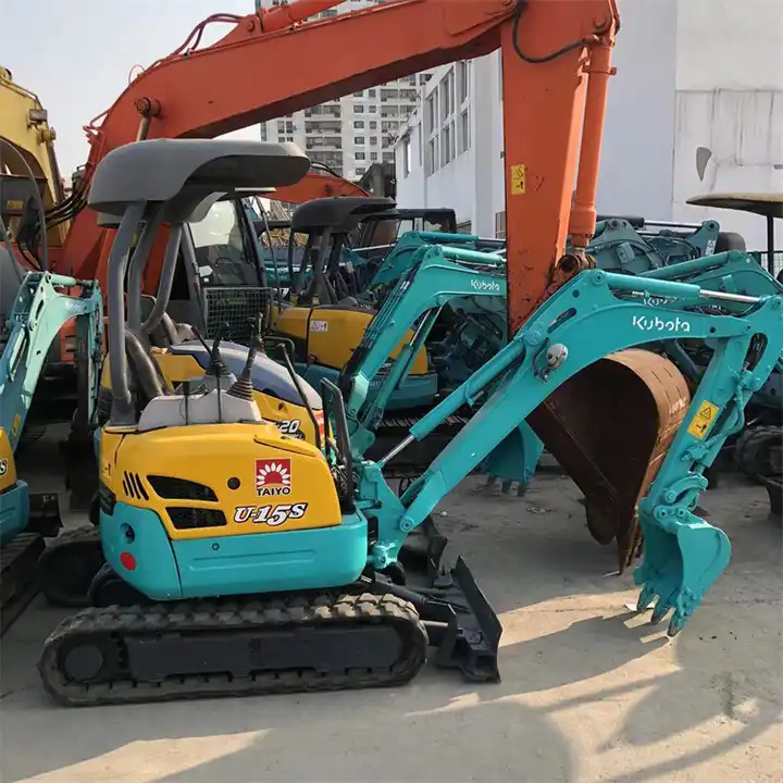 Wonderful Performance 9.6KW Used Kubota U-15 Mini Crawler Excavator with Rubber Track
