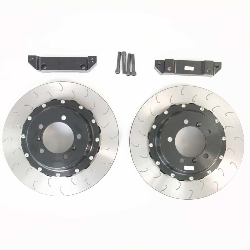 CNC Aluminum Auto Brake Discs 380*28mm Center Bell Bracket For Porsche 991 Rear