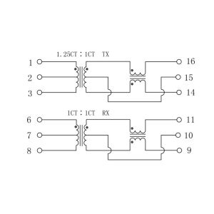 H1101NL / LP1101NL SMD Ethernet Module Transformer For Telecom