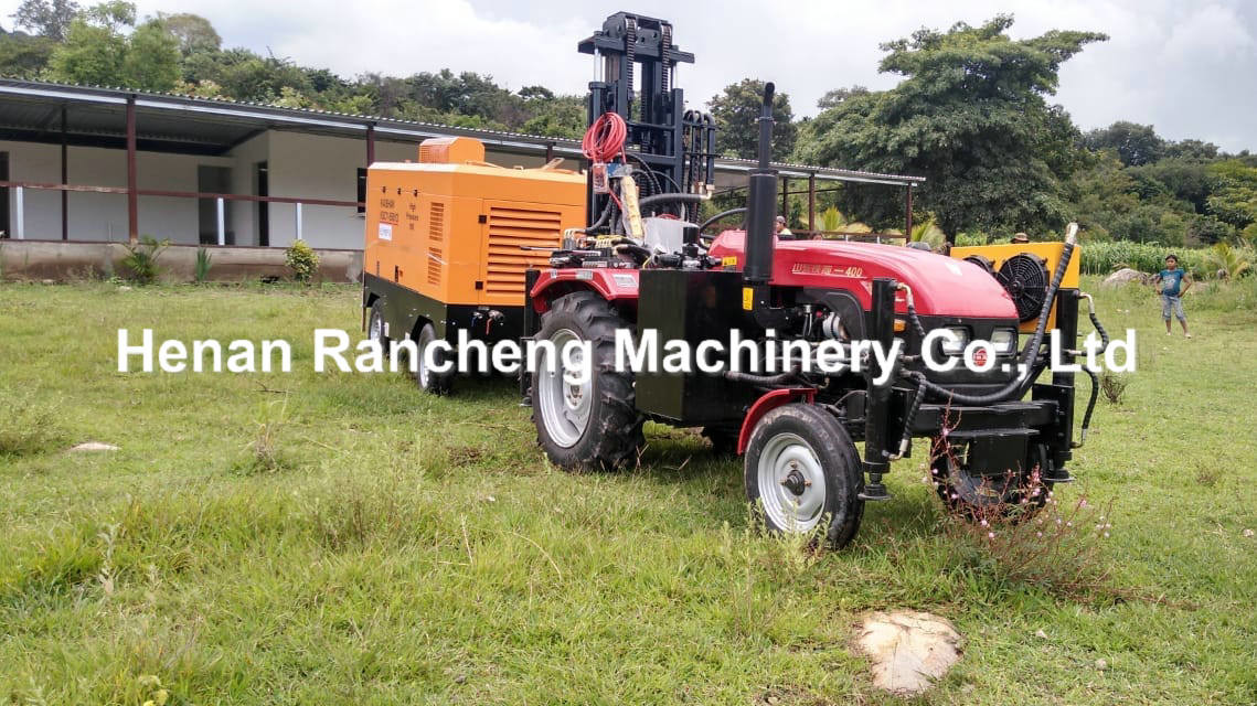 200m Tractor Mounted Big Power Water Well Drilling Machine Tractor Deep Borehole Drill Rig