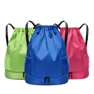  34x42cm Foldable Drawstring Backpack Polyester RPET Material Manufactures