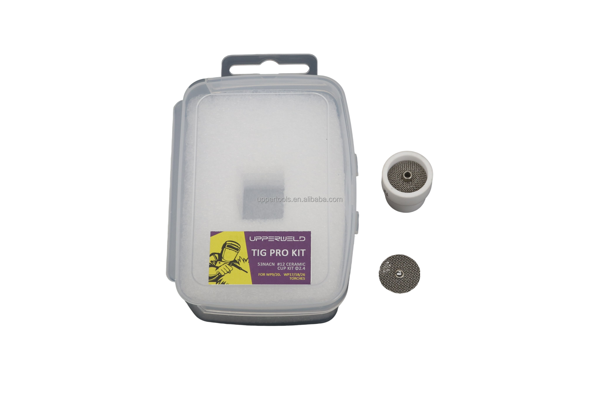 0.05kg Glass 2.4mm WP17 18 26 12 53NQCN Ceramic Tig Welding Cups for Tig Torch Consumables