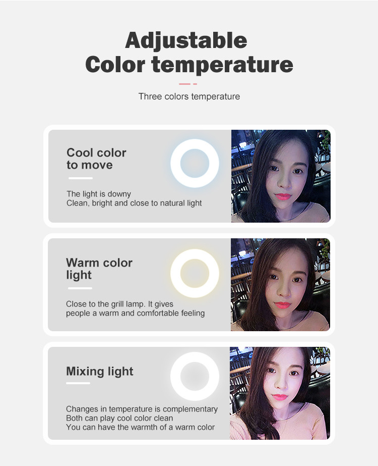 FCC White Soft Warm 22W Makeup Selfie Ring Light