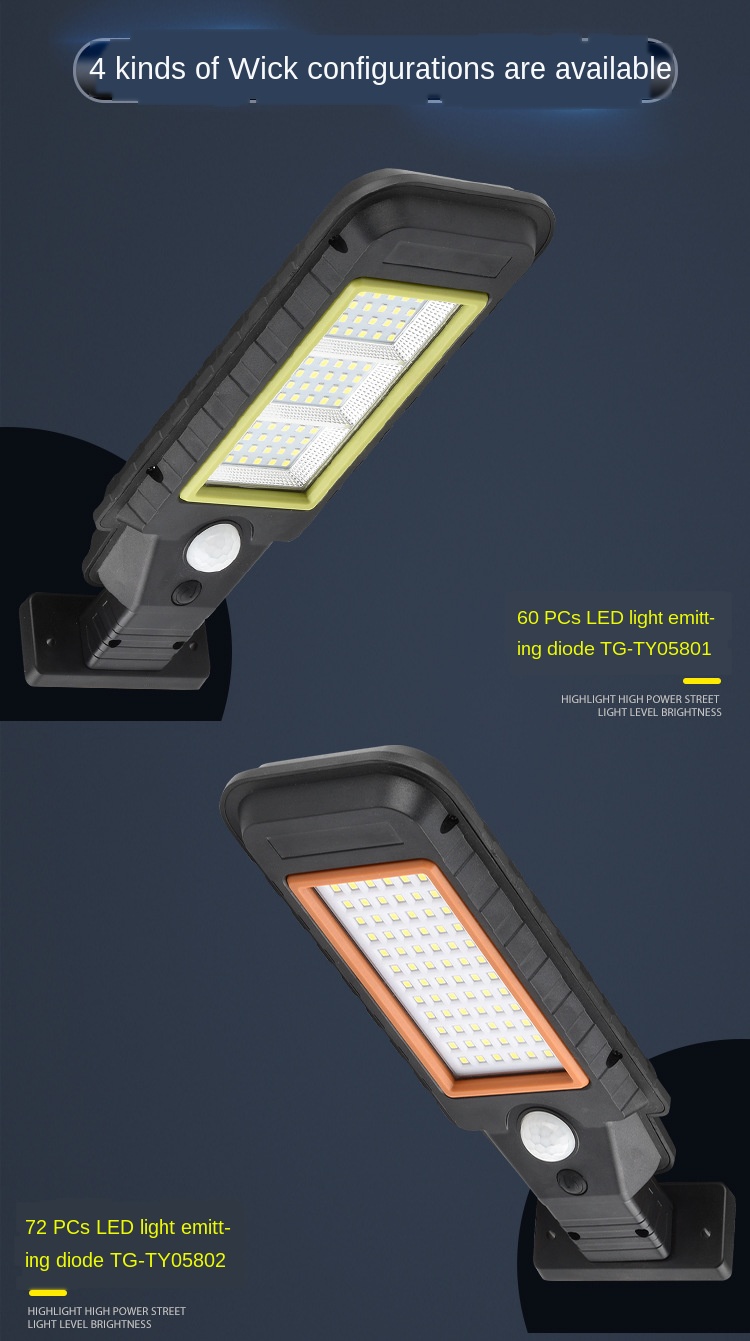Outdoor 100COB 210COB 25W Pole Solar Street Light With 2400mAH Battery