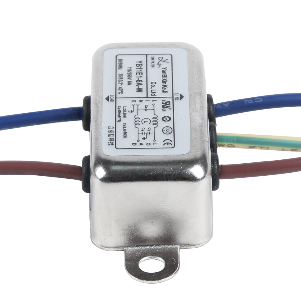 YB11E Series EMI Filter 220V 6A Single Phase Power Filter For Power Supply