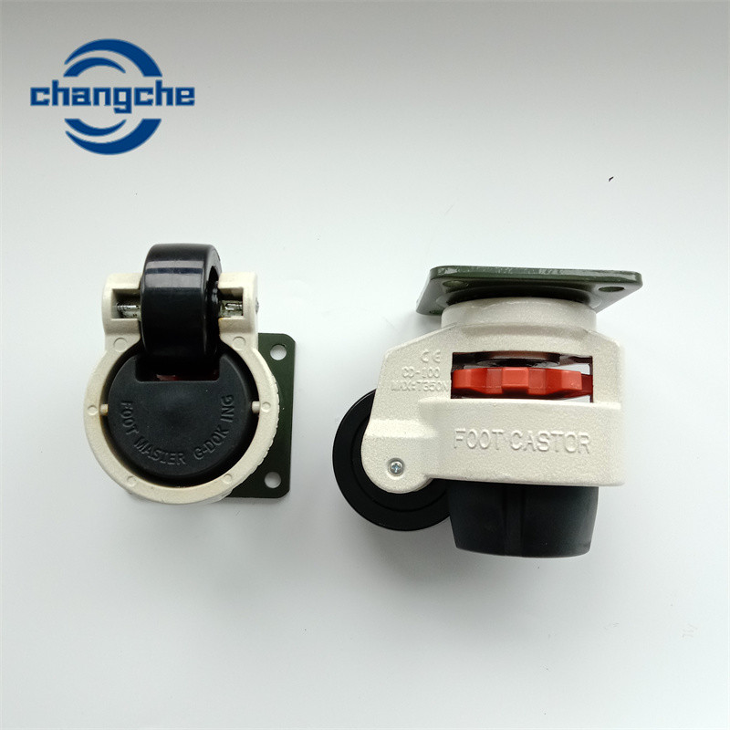 Nylon Locking Roller Ball Casters Heavy Duty Retractable Workbench Casters