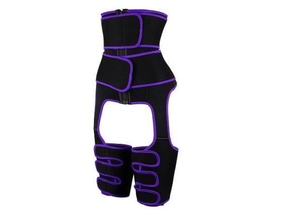 Waist Thigh Butt Trainer Purple Two Loop Belts Belly And Thigh Trimmer
