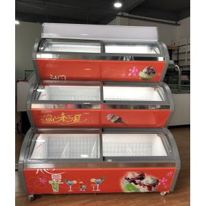 China Plug In System Popsicle Ice Cream Display Showcase Refrigerant R134a on sale