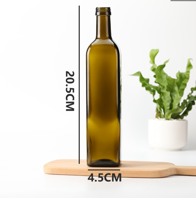 High Borosilicate Glass Bottle Oil Pot And Cork Vinegar Set For Organic Olive Oil