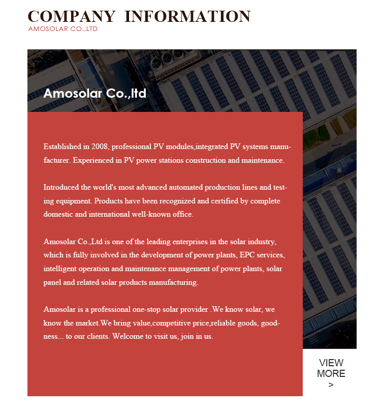 Amosolar Mono Solar Panels 525-550W The Ultimate Solution for Your Solar Applications