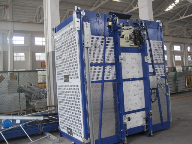 Dipping Zinc Spray Paint Safety Control System Building Cage Hoist Single Cage
