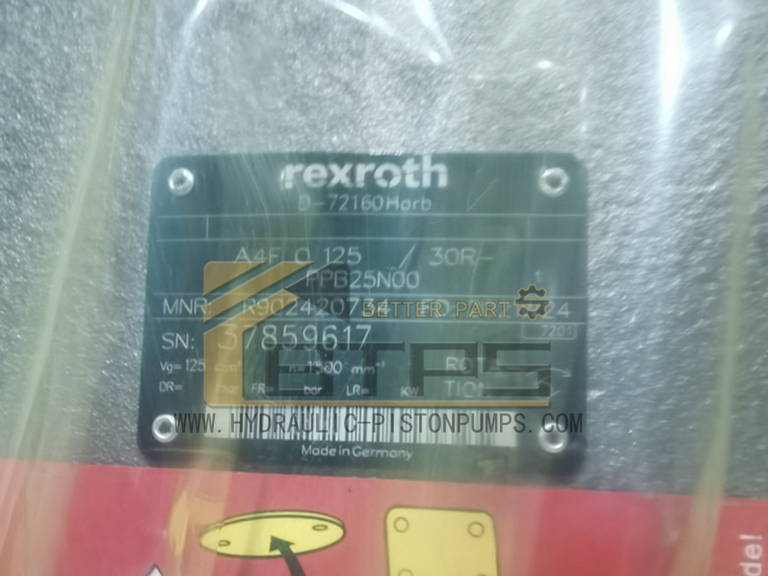 High Pressure Rexroth Hydraulic Pump A4FO125/30R-PPB25N00 A4FO Of A4FO40 A4FO71 A4FO125 A4FO180 A4FO250 A4FO500
